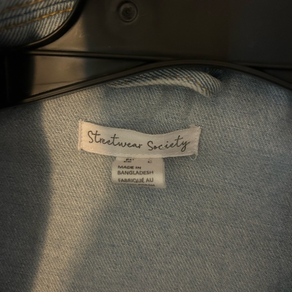 Distressed Long Jean Jacket - Picture 2 of 3